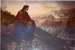 Jesus praying over Jerusalem